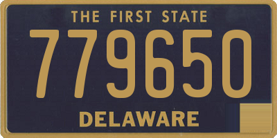DE license plate 779650