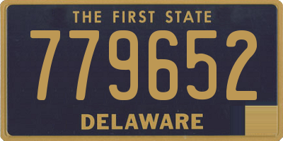 DE license plate 779652