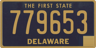 DE license plate 779653