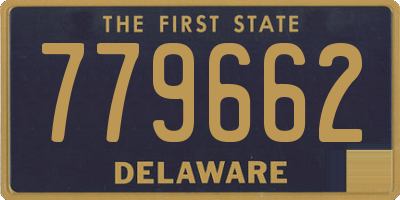 DE license plate 779662