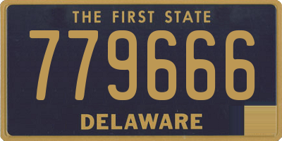DE license plate 779666