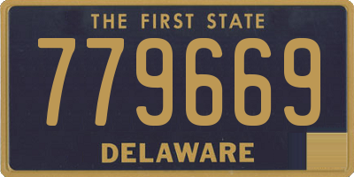 DE license plate 779669