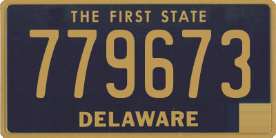 DE license plate 779673