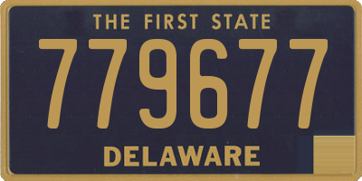 DE license plate 779677