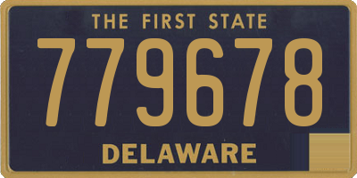 DE license plate 779678
