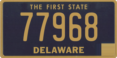 DE license plate 77968