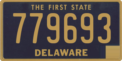 DE license plate 779693
