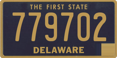 DE license plate 779702