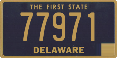 DE license plate 77971