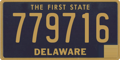 DE license plate 779716