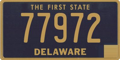 DE license plate 77972