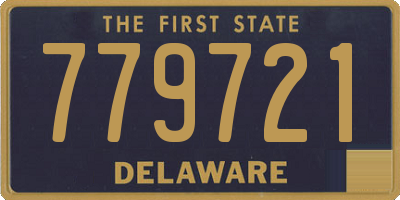 DE license plate 779721