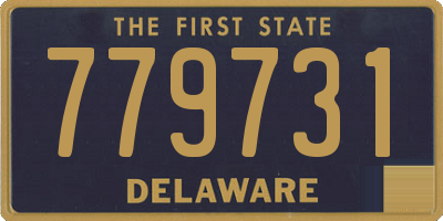 DE license plate 779731