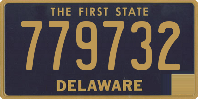 DE license plate 779732