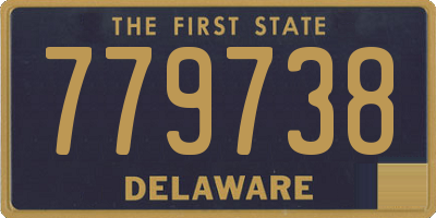 DE license plate 779738
