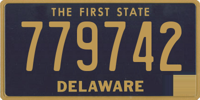 DE license plate 779742