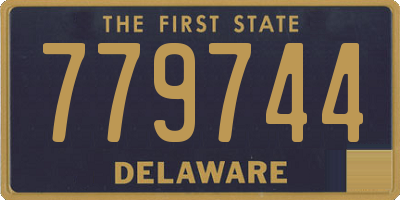 DE license plate 779744