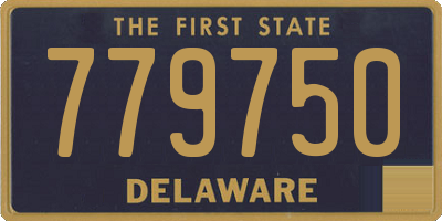 DE license plate 779750