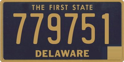 DE license plate 779751