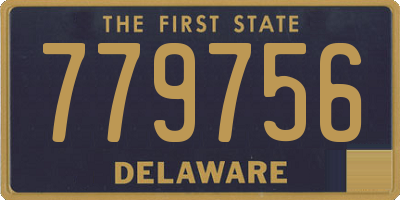 DE license plate 779756