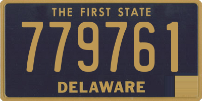 DE license plate 779761