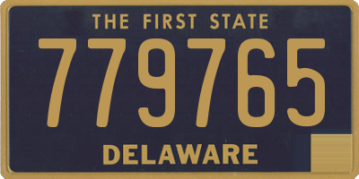 DE license plate 779765