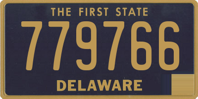DE license plate 779766