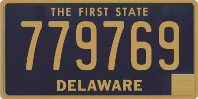 DE license plate 779769