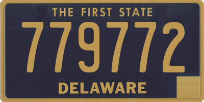 DE license plate 779772