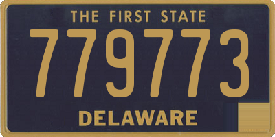DE license plate 779773