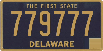 DE license plate 779777