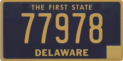DE license plate 77978