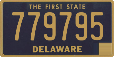 DE license plate 779795
