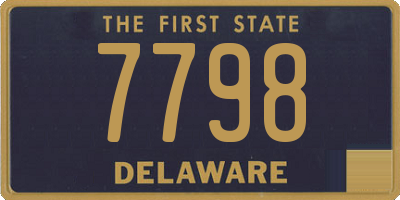 DE license plate 7798