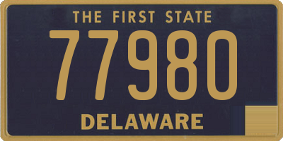 DE license plate 77980