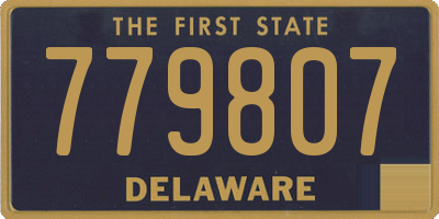 DE license plate 779807