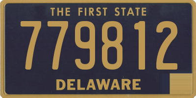 DE license plate 779812