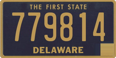 DE license plate 779814