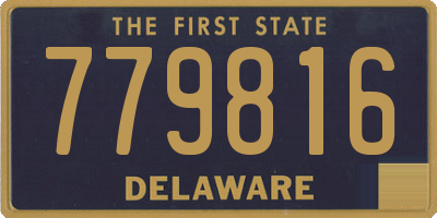 DE license plate 779816