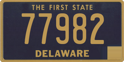 DE license plate 77982