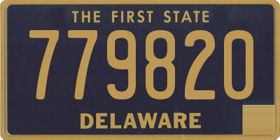 DE license plate 779820