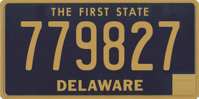 DE license plate 779827