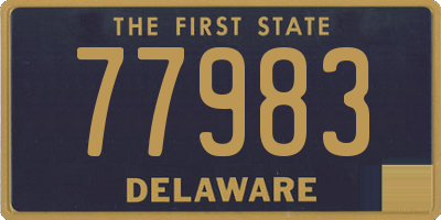 DE license plate 77983