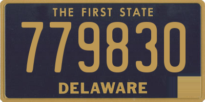 DE license plate 779830