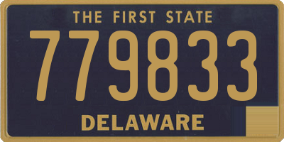 DE license plate 779833
