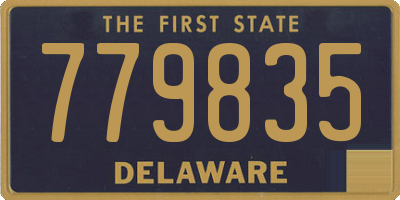 DE license plate 779835