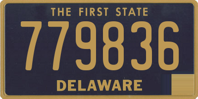 DE license plate 779836