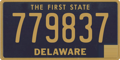 DE license plate 779837