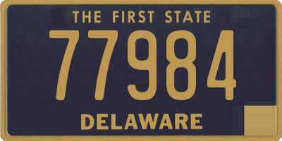 DE license plate 77984