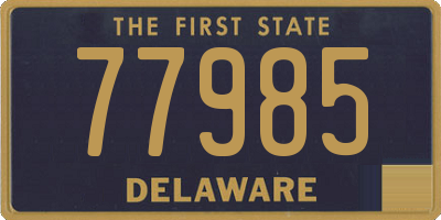 DE license plate 77985